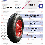 Колесо для тачки 14''x3.50-8 (16х110)